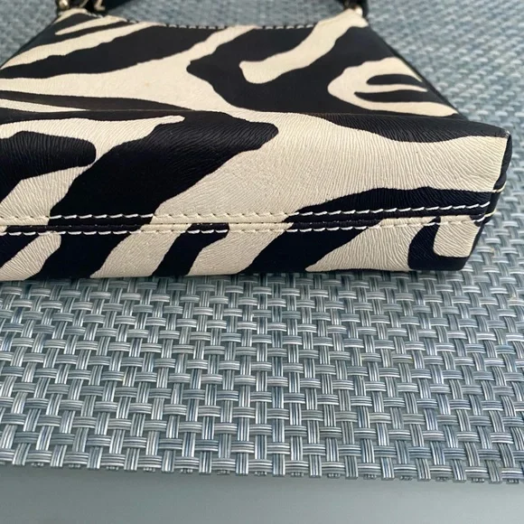 Dooney & Bourke Black and White Zebra Mini Bag - Picture 4 of 5
